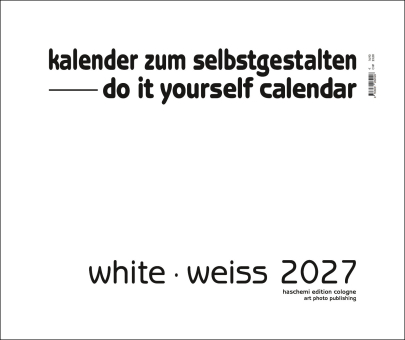 WHITE . WEISS BLANKOKALENDER . DIY . BASTEL . SELBSTGESTALTEN